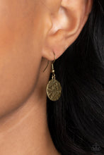 Load image into Gallery viewer, Dizzying Discs - Brass- Paparazzi Accessories - VJ Bedazzled Jewelry
