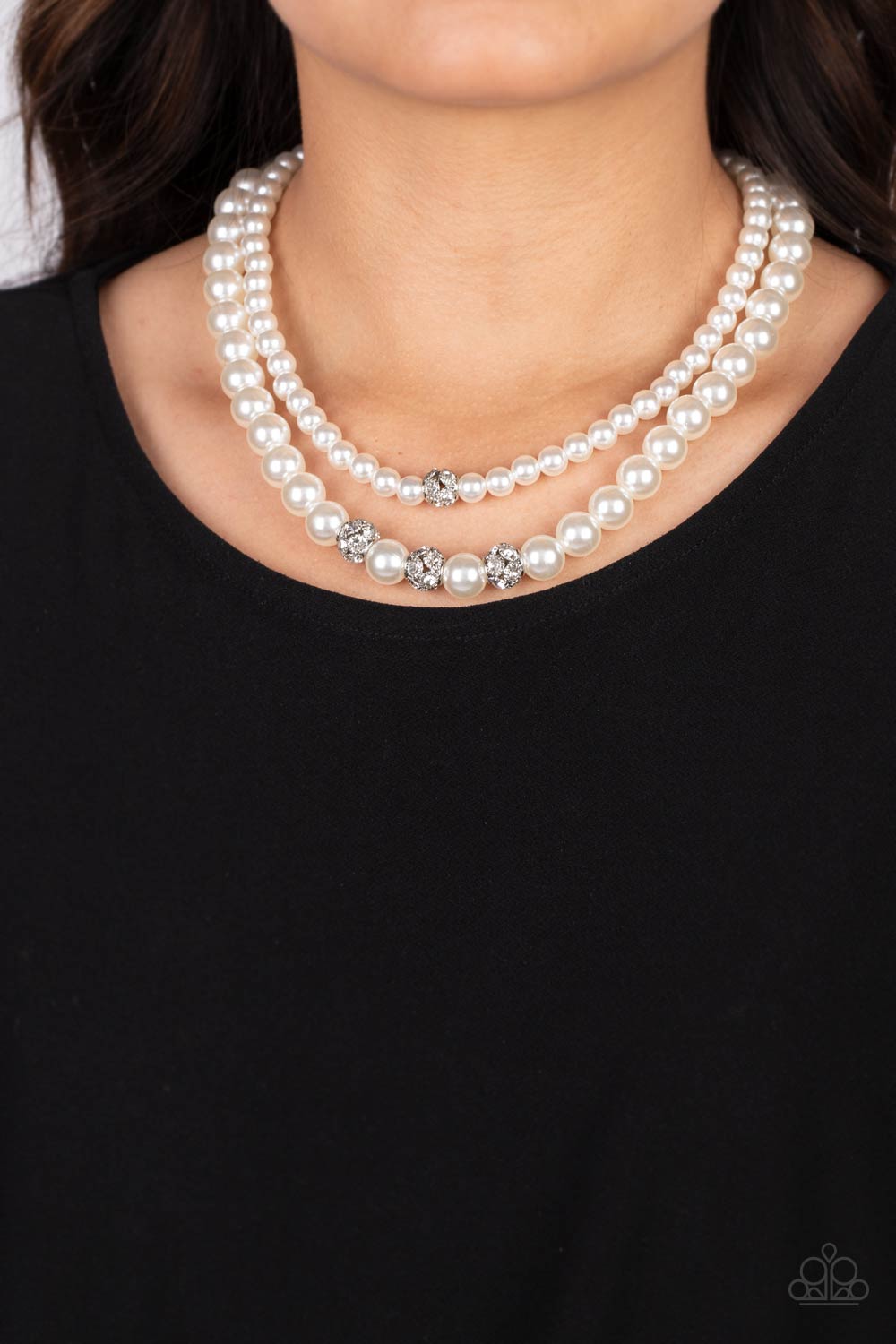 Brilliant Ballerina - White - Paparazzi Accessories - VJ Bedazzled Jewelry