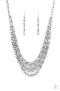 House of CHAIN - Silver - Paparazzi Accessories - VJ Bedazzled Jewelry