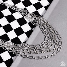 Load image into Gallery viewer, House of CHAIN - Silver - Paparazzi Accessories - VJ Bedazzled Jewelry

