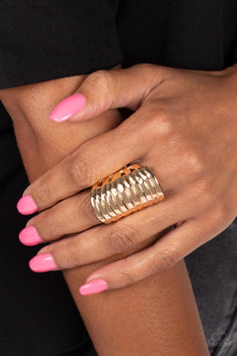 Imperial Glory - Gold - Paparazzi Accessories - VJ Bedazzled Jewelry