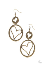 Load image into Gallery viewer, Enchanting Echo - Brass Paparazzi Accessories - VJ Bedazzled Jewelry
