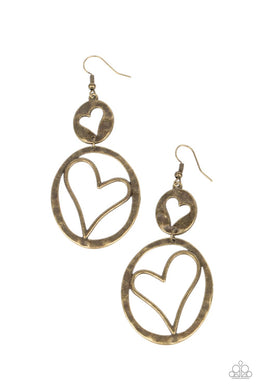 Enchanting Echo - Brass Paparazzi Accessories - VJ Bedazzled Jewelry