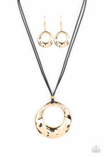 Load image into Gallery viewer, Tectonic Treasure - Gold - Paparazzi Accessories - VJ Bedazzled Jewelry
