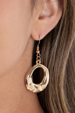 Load image into Gallery viewer, Tectonic Treasure - Gold - Paparazzi Accessories - VJ Bedazzled Jewelry
