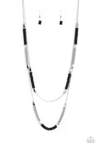 Caviar Chic - Black Paparazzi Accessories - VJ Bedazzled Jewelry