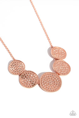 Medaled Mosaic - Copper Paparazzi Accessories - VJ Bedazzled Jewelry