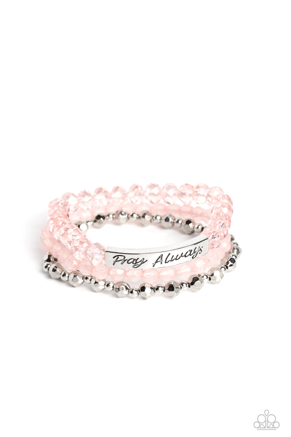 Pray Always - Pink - Paparazzi Accessories - VJ Bedazzled Jewelry