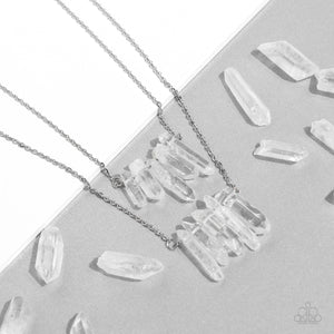 Crystal Catwalk - White - Paparazzi Accessories - VJ Bedazzled Jewelry