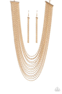 Cascading Chains - Gold - VJ Bedazzled Jewelry