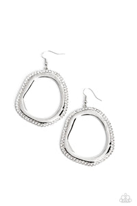 Scintillating Shareholder - White Paparazzi Accessories - VJ Bedazzled Jewelry