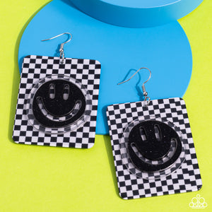 Cheeky Checkerboard - Black- Paparazzi Accessories - VJ Bedazzled Jewelry
