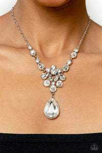 TWINKLE of an Eye - White Paparazzi Accessories - VJ Bedazzled Jewelry