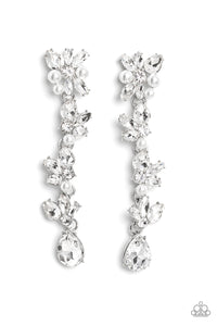 LIGHT at the Opera - White Paparazzi Accessories - VJ Bedazzled Jewelry