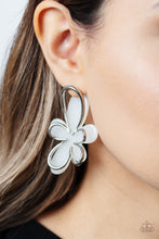 Load image into Gallery viewer, Glimmering Gardens - White Paparazzi Accessories - VJ Bedazzled Jewelry
