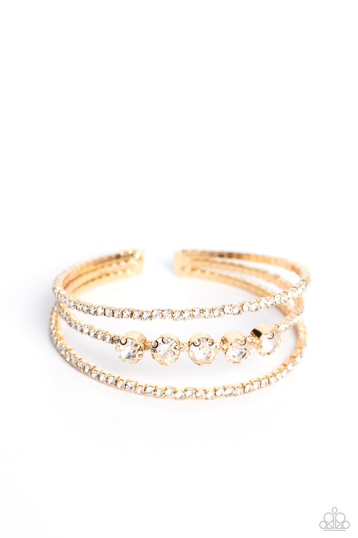 Lucid Layers - Gold - Paparazzi Accessories - VJ Bedazzled Jewelry