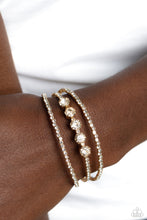 Load image into Gallery viewer, Lucid Layers - Gold - Paparazzi Accessories - VJ Bedazzled Jewelry
