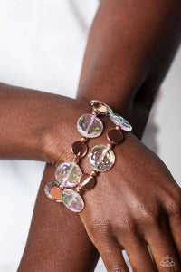 Discus Throw - Copper Paparazzi Accessories - VJ Bedazzled Jewelry
