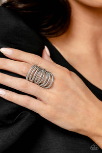 Rippling Rarity - White Paparazzi Accessories - VJ Bedazzled Jewelry