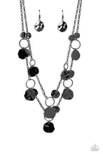Load image into Gallery viewer, Hammered Horizons - Black - Paparazzi Accessories - VJ Bedazzled Jewelry
