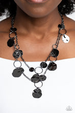 Load image into Gallery viewer, Hammered Horizons - Black - Paparazzi Accessories - VJ Bedazzled Jewelry
