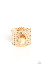 Load image into Gallery viewer, Singed Shape - Gold - Paparazzi Accessories - VJ Bedazzled Jewelry
