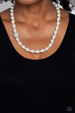 Countess Chic - White Paparazzi Accessories - VJ Bedazzled Jewelry