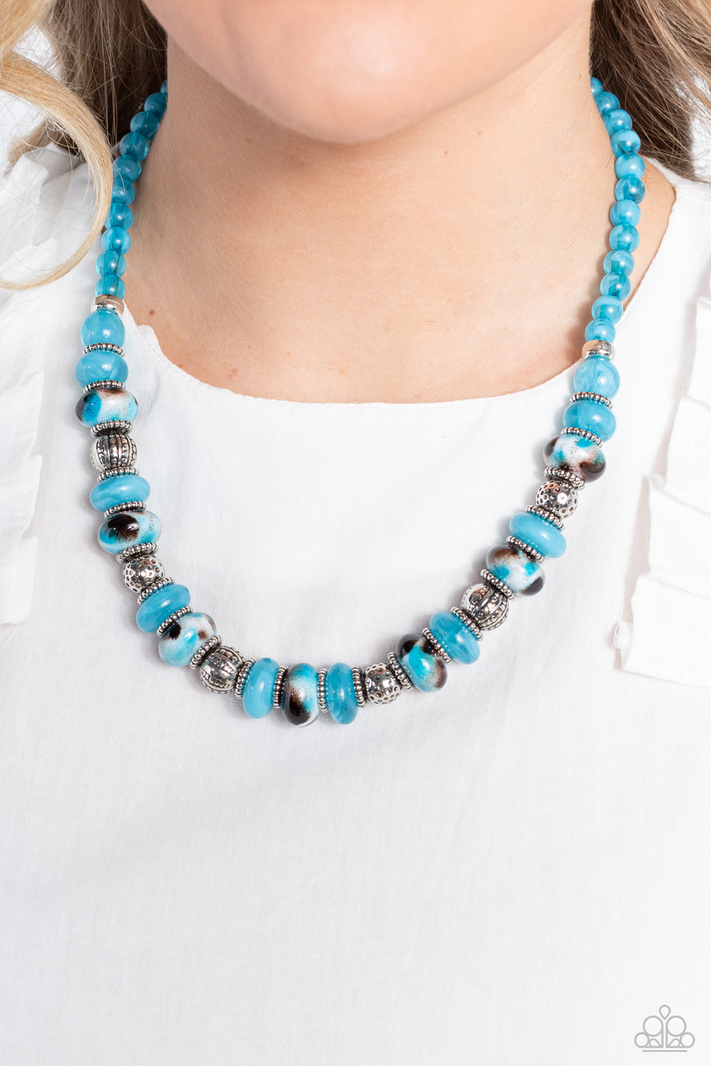 Warped Whimsicality - Blue Paparazzi Accessories - VJ Bedazzled Jewelry