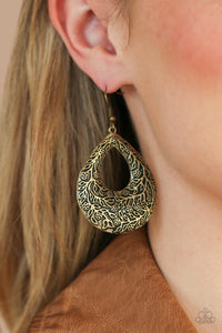 Flirtatiously Flourishing - brass - VJ Bedazzled Jewelry