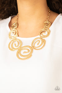 Statement swirl gold - VJ Bedazzled Jewelry
