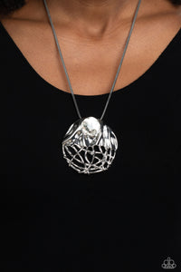 Lush Lattice - White - Paparazzi Accessories - VJ Bedazzled Jewelry