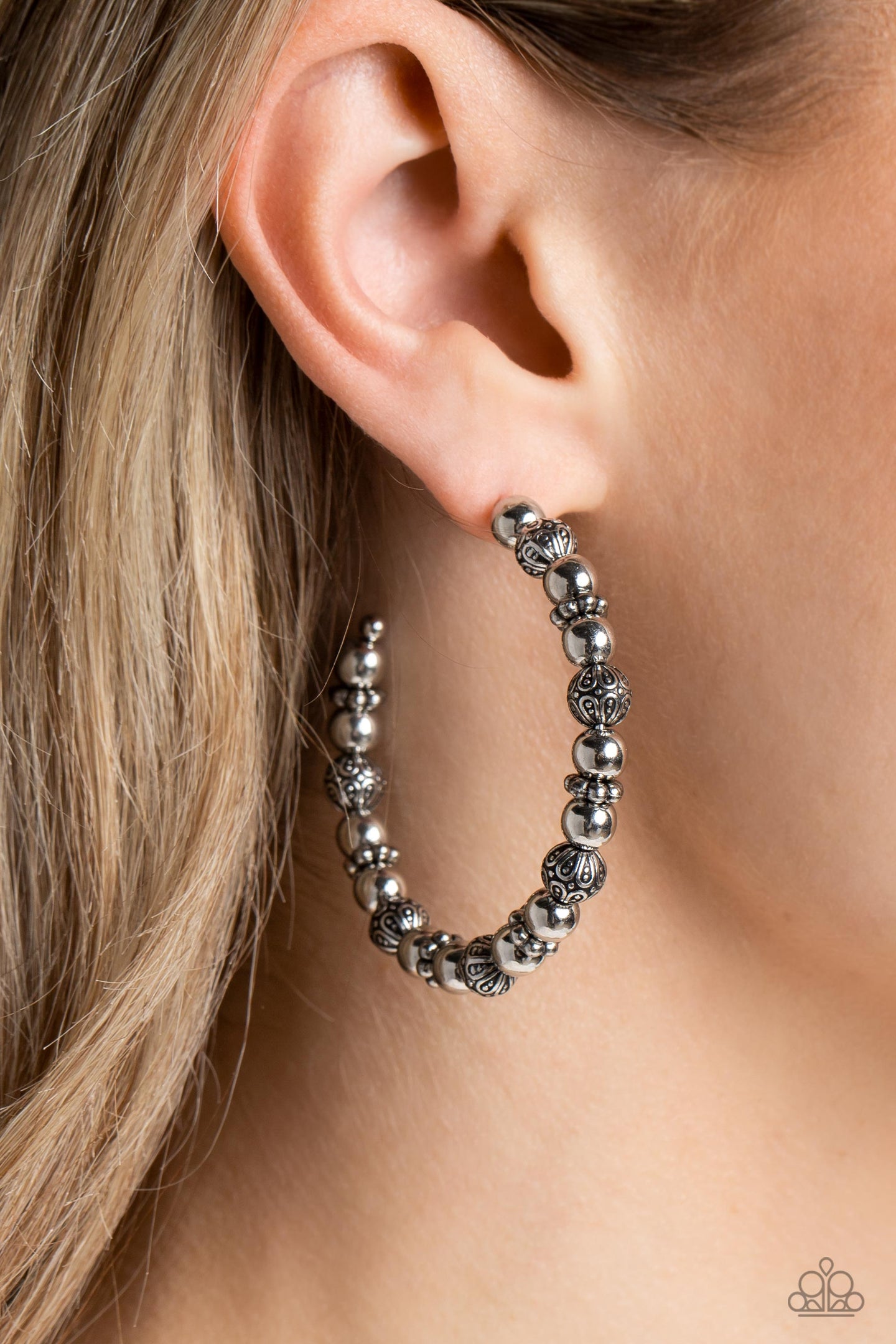 Rebuilt Ruins - Silver - Paparazzi Accessories - VJ Bedazzled Jewelry