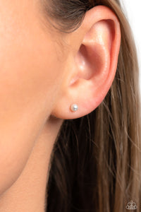 Dainty Details - White Paparazzi Accessories - VJ Bedazzled Jewelry