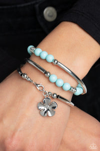 Off the WRAP - Blue - Paparazzi Accessories - VJ Bedazzled Jewelry