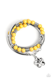 Off the WRAP - Yellow Paparazzi Accessories - VJ Bedazzled Jewelry