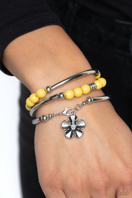 Off the WRAP - Yellow Paparazzi Accessories - VJ Bedazzled Jewelry