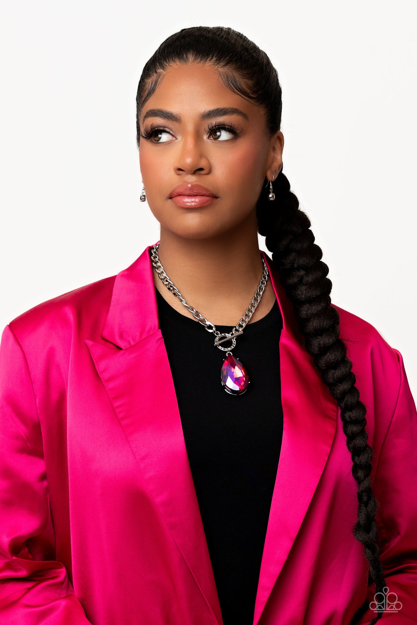Edgy Exaggeration - Pink- Paparazzi Accessories - VJ Bedazzled Jewelry