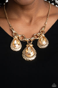 Built Beacon - Gold Paparazzi Accessories - VJ Bedazzled Jewelry