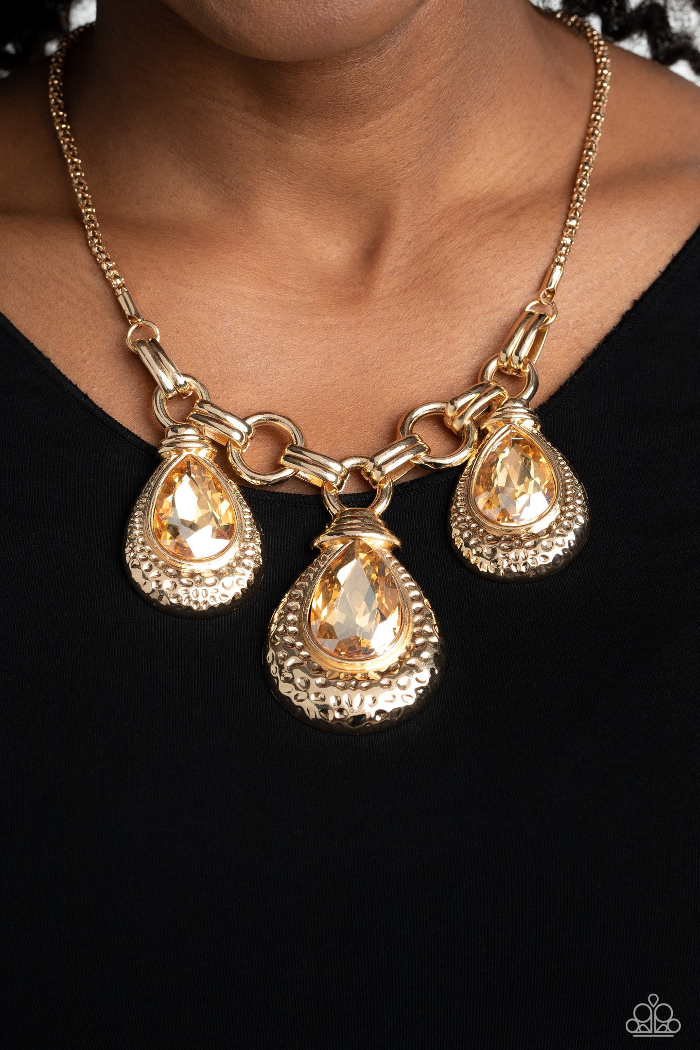 Built Beacon - Gold Paparazzi Accessories - VJ Bedazzled Jewelry