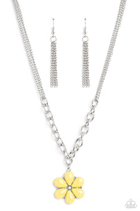 Dazzling Dahlia - Yellow - VJ Bedazzled Jewelry