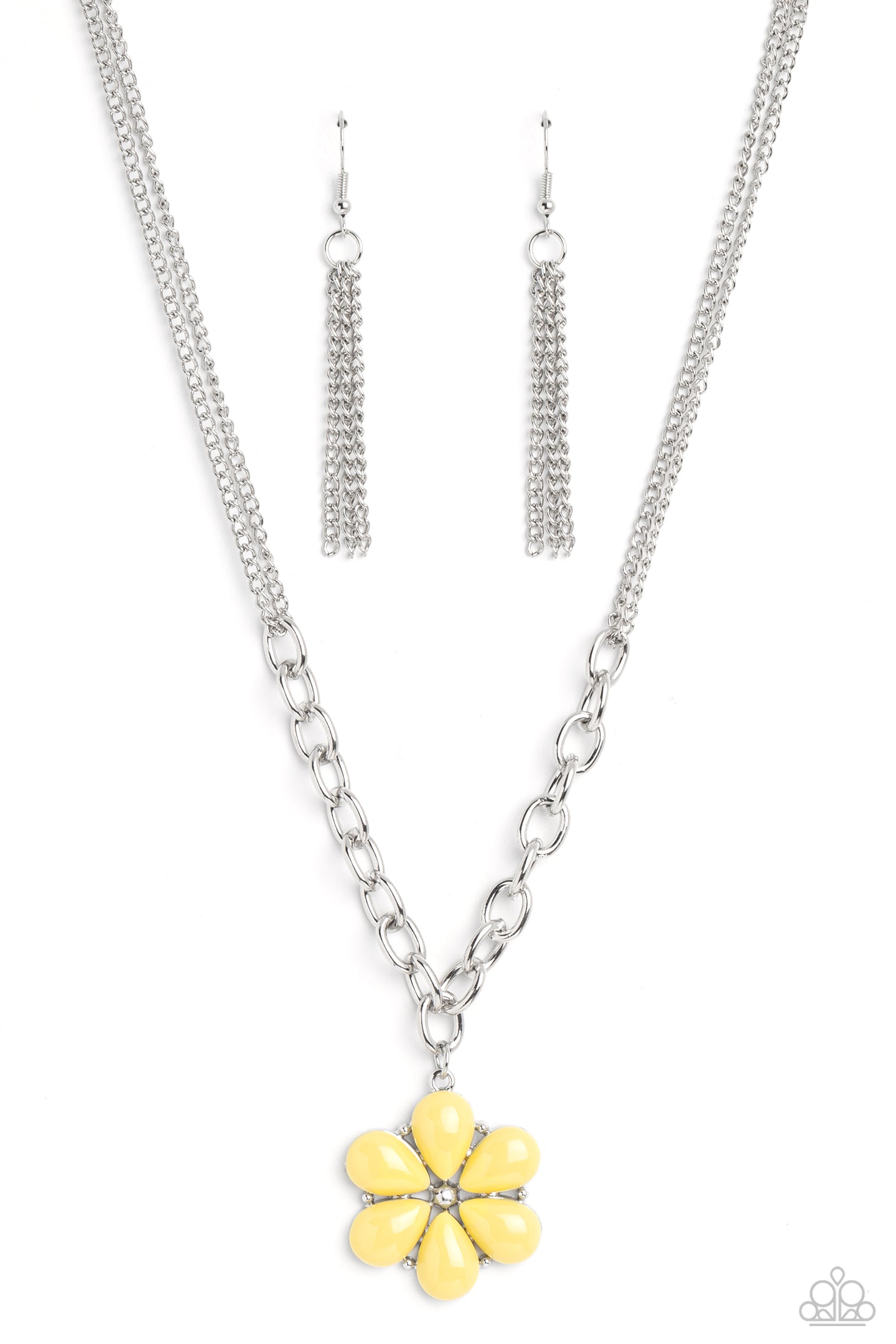 Dazzling Dahlia - Yellow - VJ Bedazzled Jewelry