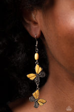 Load image into Gallery viewer, Spirited Soar - Yellow Paparazzi Accessories - VJ Bedazzled Jewelry
