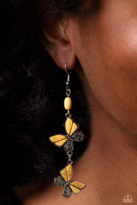 Spirited Soar - Yellow Paparazzi Accessories - VJ Bedazzled Jewelry