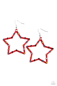 Confetti Craze - Red Paparazzi Accessories - VJ Bedazzled Jewelry