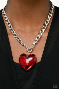 GLASSY-Hero - Red Paparazzi accessories - VJ Bedazzled Jewelry