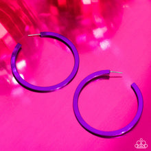 Load image into Gallery viewer, Pop HOOP - Purple Paparazzi Accessories - VJ Bedazzled Jewelry
