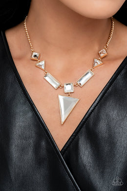 Fetchingly Fierce - Gold Paparazzi Accessories - VJ Bedazzled Jewelry