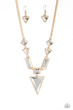 Load image into Gallery viewer, Fetchingly Fierce - Gold Paparazzi Accessories - VJ Bedazzled Jewelry
