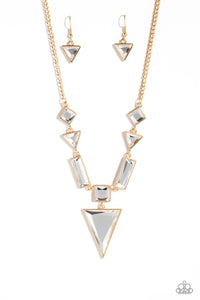 Fetchingly Fierce - Gold Paparazzi Accessories - VJ Bedazzled Jewelry