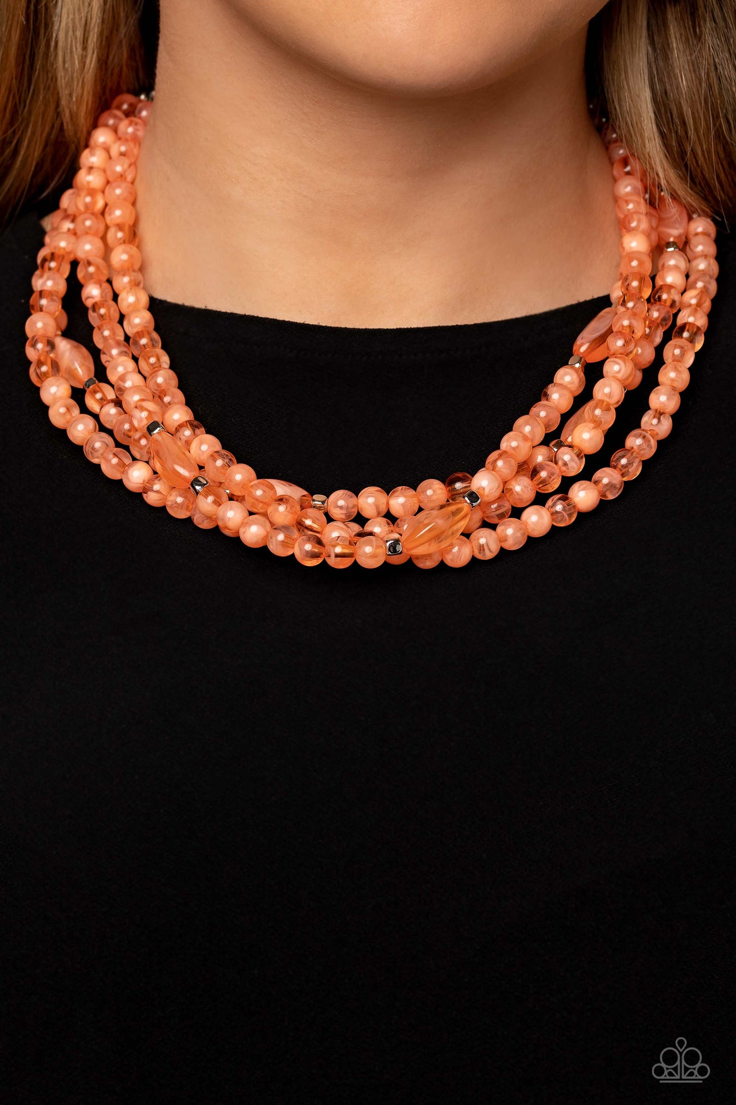 Layered Lass - Orange Paparazzi Accesories - VJ Bedazzled Jewelry